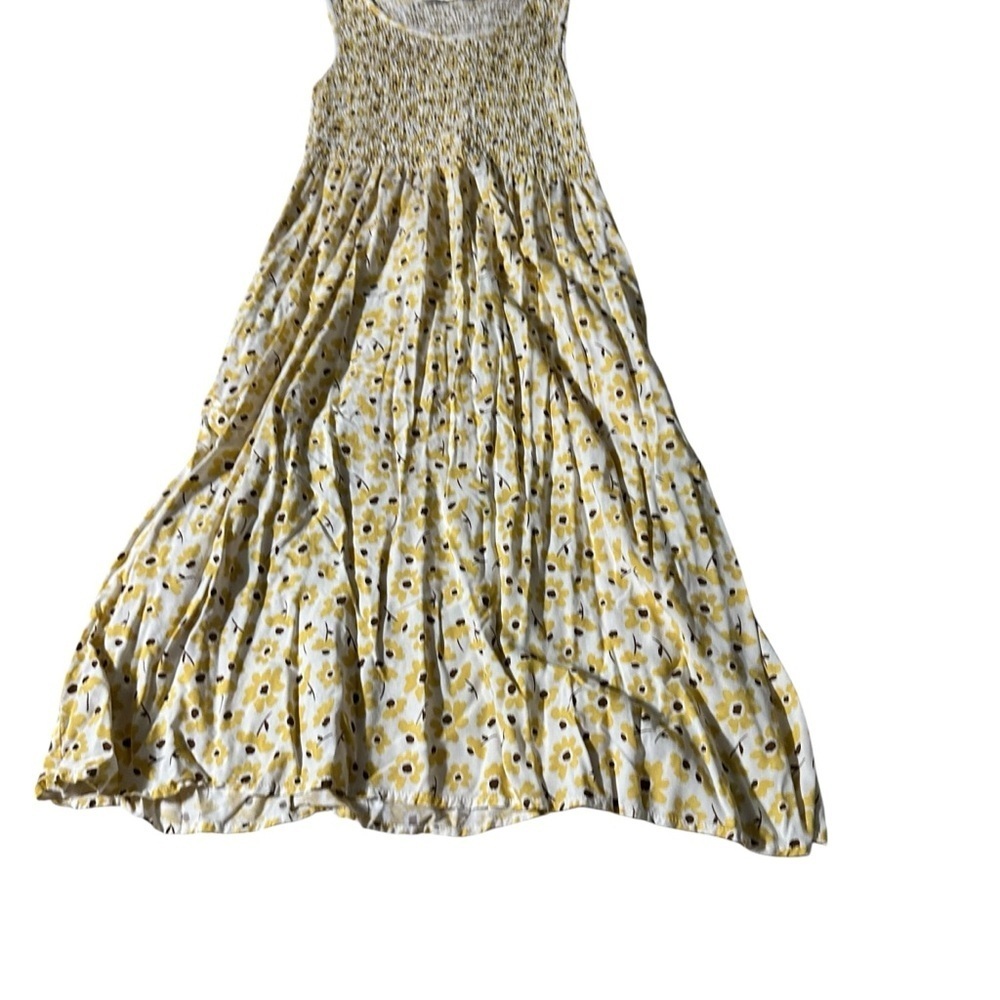 Croft & Barrow White and Yellow Floral Midi Dress